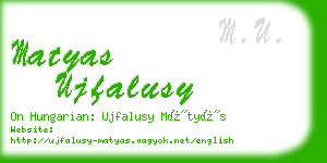 matyas ujfalusy business card